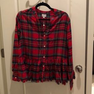 Mudpie Button down Peplum Top